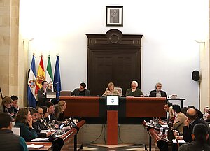 Los miembros de la Corporación durante el pleno