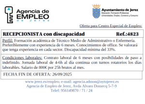 Oferta Agencia Empleo Jerez