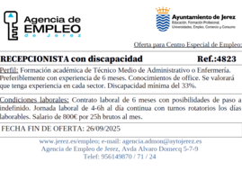Oferta Agencia Empleo Jerez