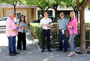 Jaime Espinar durante la visita