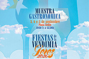Cartel de la Muestra de Gastronomía de las Fiestas de la Vendimia