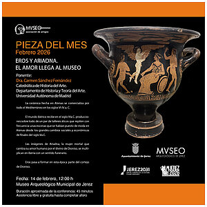 Cartel del programa 'La Pieza del Mes' del Museo Arqueológico