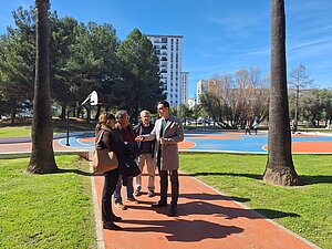 Jaime Espinar durante la visita