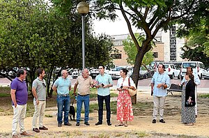 El delegado durante la visita