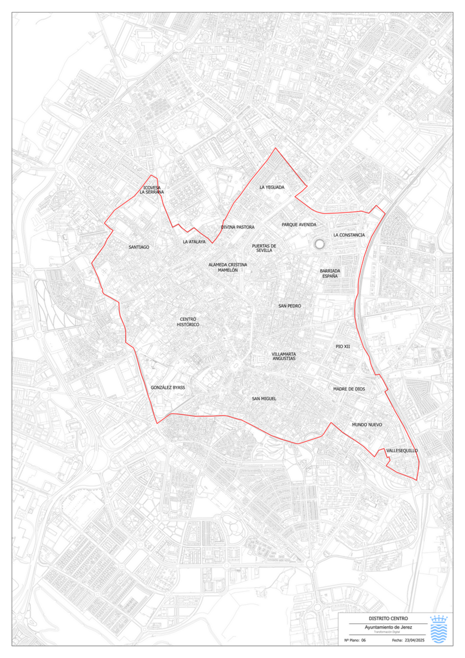 Plano del Distrito Centro