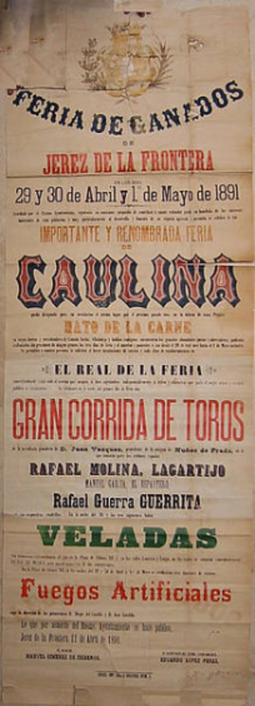 Cartel de 1874 procedente del Archivo Municipal