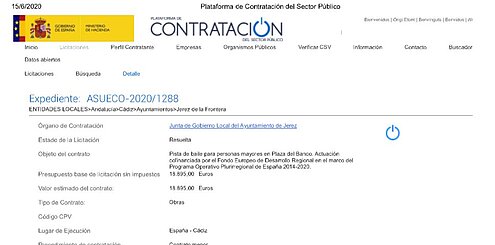 ANUNCIO DE LICITACION PISTA DE BAILE PLAZA DEL BANCO.