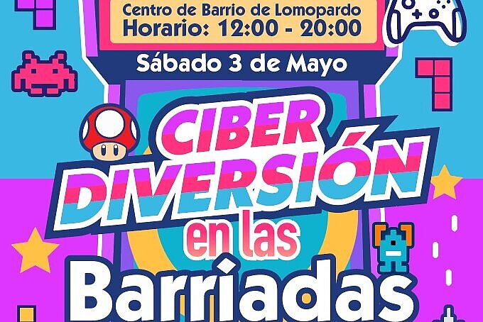 Cartel ciber diversión en las barriadas rurales