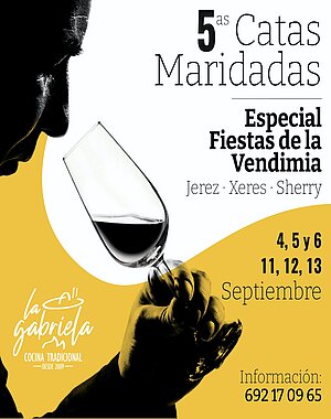 Cartel catas maridadas Restaurante La Gabriela