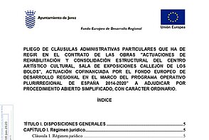 PLIEGO ADMINISTRATIVO CENTRO ARTISTICO CALLEJON DE LOS BOLOS