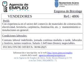 Oferta Agencia Empleo Jerez