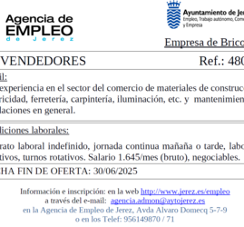 Oferta Agencia Empleo Jerez