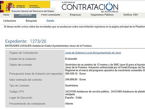Imagen Anuncio de Licitación Suministro