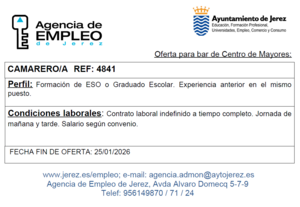 Oferta Agencia Empleo Jerez