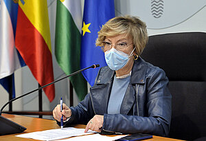 Carmen Collado durante la rueda de prensa