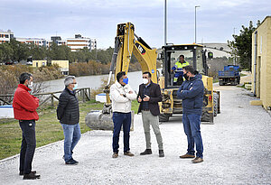 José Antonio Díaz durante la visita