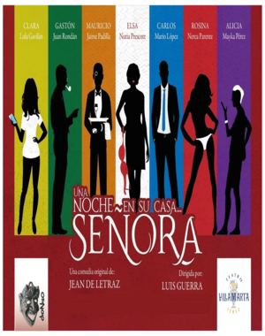 Una noche en su casa, señora. Cartel