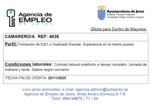 Oferta Agencia Empleo Jerez