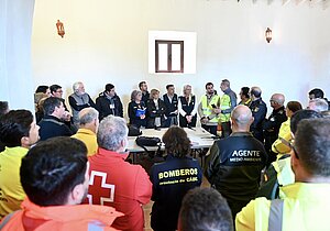 Archivo. La alcaldesa asiste a una reunión del Puesto de Mando Avanzado