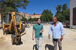Jaime Espinar ha visitado las obras del aparcamiento de La Granja