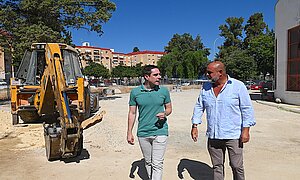 Jaime Espinar ha visitado las obras del aparcamiento de La Granja