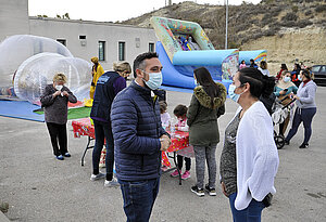 Jesús Alba durante la visita