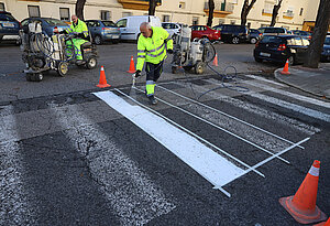 Trabajos en la Barriada La Constancia