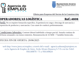 Oferta Agencia Empleo Jerez
