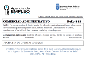 Oferta Agencia Empleo Jerez