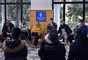 Con jóvenes cofrades