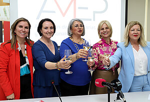 La alcaldesa durante el acto