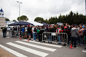 Fotografía de archivo de las taquillas del circuito