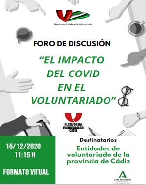 Foro discusión: El Impacto de la COVID en el voluntariado