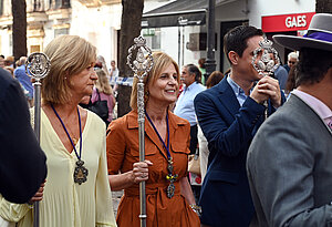La alcaldesa desea buen camino a los rocieros jerezanos