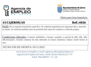 Oferta Agencia Empleo Jerez