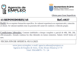 Oferta Agencia Empleo Jerez