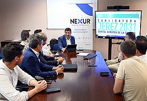 El delegado durante la reunión