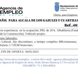 Oferta Agencia Empleo Jerez