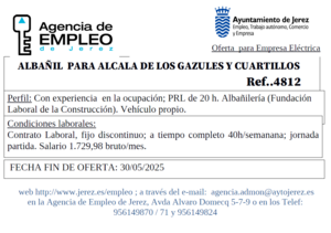 Oferta Agencia Empleo Jerez