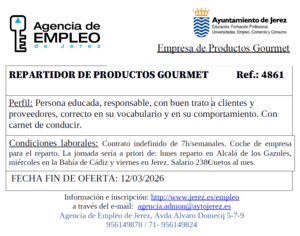 Oferta Agencia Empleo Jerez