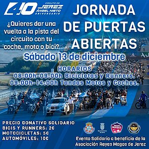 Cartel Jornada de Puertas Abiertas en el Circuito
