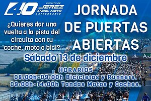 Cartel Jornada de Puertas Abiertas en el Circuito