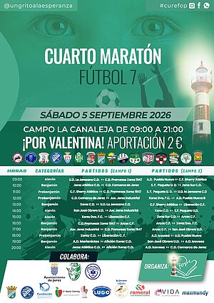 Cartel del IV Maratón de fútbol por Valentina