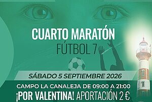 Cartel del IV Maratón de fútbol por Valentina