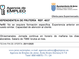 Oferta Agencia Empleo Jerez