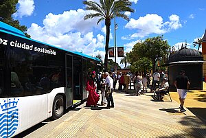 Fuerte incremento del número de pasajeros en los autobuses del servicio de Feria