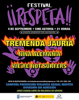 Cartel Festival "Respeta" Campaña "Diversión sin Agresión"