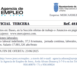 Oferta Agencia Empleo Jerez