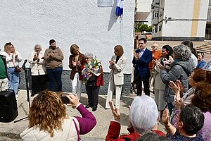 La alcaldesa durante el acto