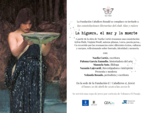 Invitación al Club de Lectura que se celebrará el próximo lunes en la Fundación Caballero Bonald